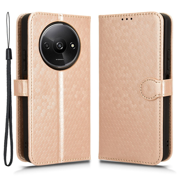 Чохол-фліп для Xiaomi Redmi A3, Wallet Rhombus, рожевий