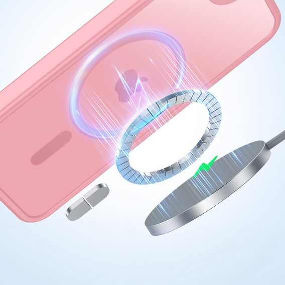 Чохол для iPhone 16E, для MagSafe, ERBORD Matt Case, чорний + захисне скло