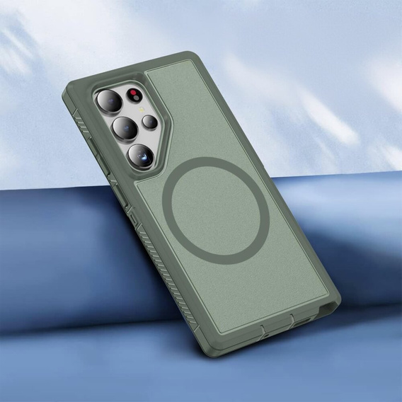 Чохол з рамкою для Samsung Galaxy S24 Ultra, для MagSafe, зелений