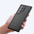 Чохол для Samsung Galaxy S24 Ultra, Fusion Hybrid, із захистом камери, прозорий / чорний