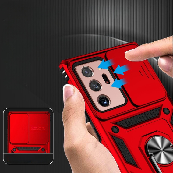 Чохол NOX Camera Slide Samsung Galaxy Note 20 Ultra, CamShield Slide, червоний