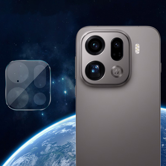 2x Закаленное стекло ERBORD для камеры Oppo Find X9 Pro