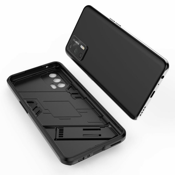 Чехол для Realme GT 5G, Military kickstand, синий