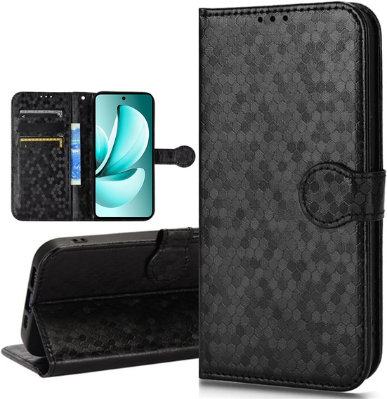 Чохол-фліп для Realme C71, Wallet Rhombus, чорний