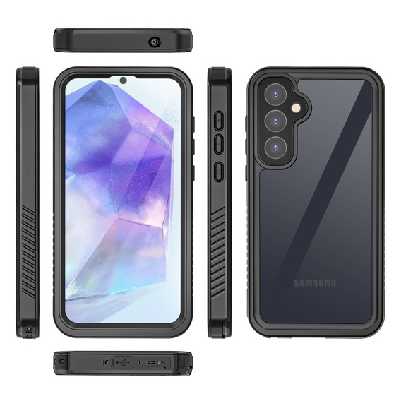 Водонепроницаемый чехол IP68 для Samsung Galaxy A55 5G, Redpepper, чёрный
