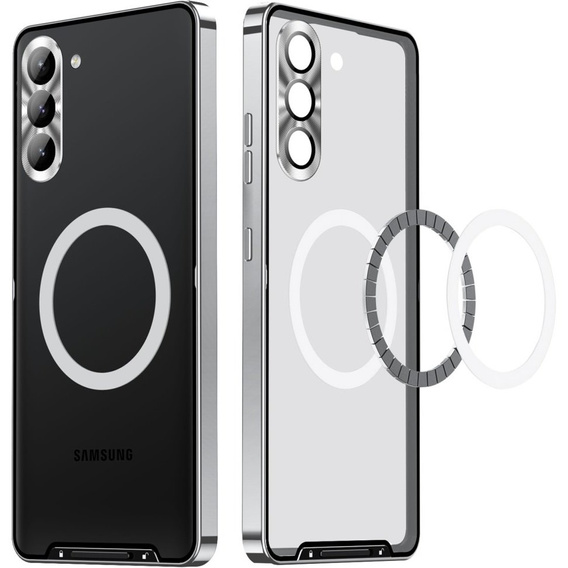 Защитный чехол для камеры Samsung Galaxy S23 Plus, CamShield MagSafe, прозрачный / серебряный