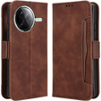 Футляр з клапаном для Xiaomi Poco F7 Ultra, Card Slot, коричневий