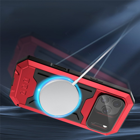 Броньований чохол R-JUST з захистом екрану та підставкою для iPhone 17 Pro Max