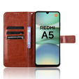 Откидной чехол для Xiaomi Redmi A5, Crazy Horse Wallet, коричневый