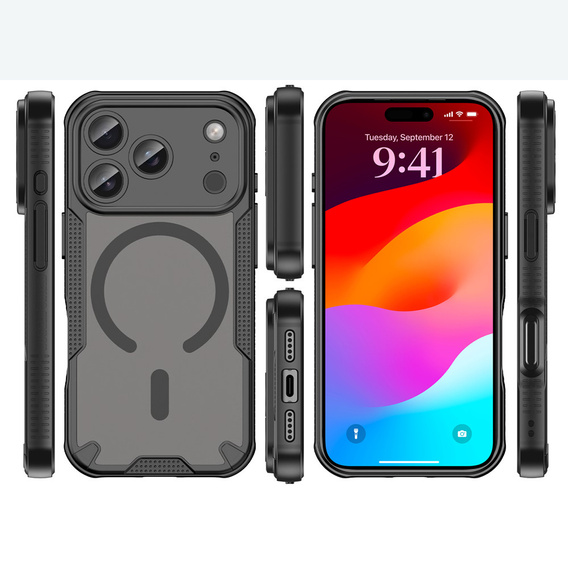 Чохол для iPhone 17 Pro, для MagSafe, броньований, чорний
