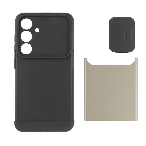 Чехол до Samsung Galaxy S24, ERBORD CamProtect Slide Camera, золотой