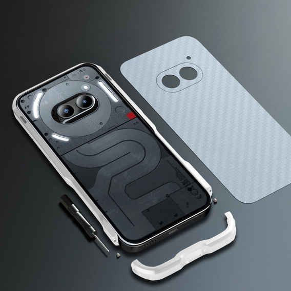 Чехол LUPHIE для Nothing Phone 2a / 2a Plus, Armor Bumper, серебряный