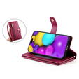 Откидной чехол для iPhone 16 Plus, Wallet Zipper Pocket, красный