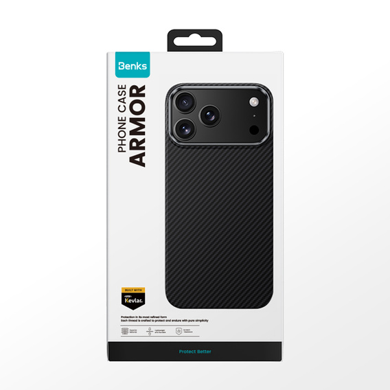 Чехол BENKS Kevlar Armor Air Carbon Fiber 600D A070 to MagSafe для iPhone 17 Pro Max