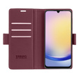 Чохол для Samsung Galaxy A25 5G, ERBORD Glossy Litchi, гаманець з клапаном, червоний