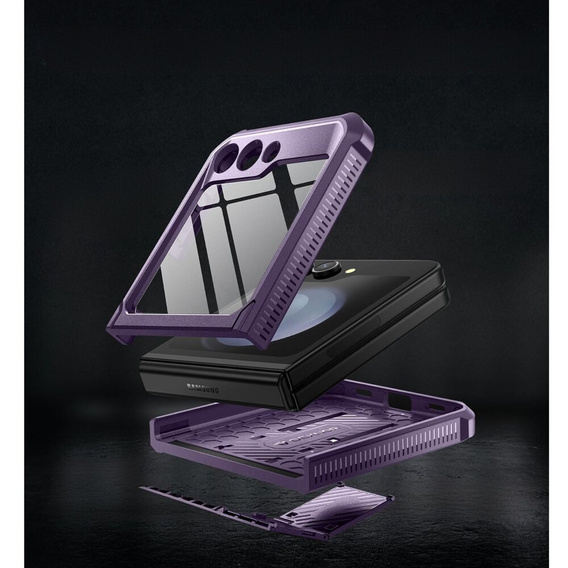 Броньований чохол для Samsung Galaxy Z Flip 5 5G, Dexnor Clip Holder, фіолетовий