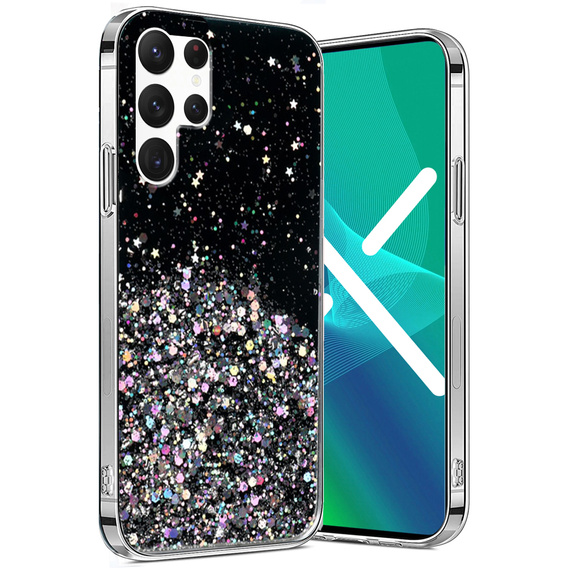 Чoхол до Samsung Galaxy S22 Ultra 5G, Glittery, чорний