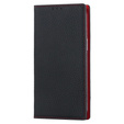 Откидной чехол для iPhone 14 Pro Max, Litchi Skin Grain, чёрный