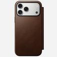 Чехол Nomad для iPhone 17 Pro Max, современный кожаный фолиант, коричневый