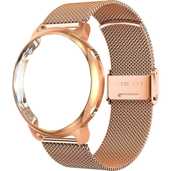 Металический браслет с чехлом для часов Huawei Watch GT 2 42mm, Rose Gold