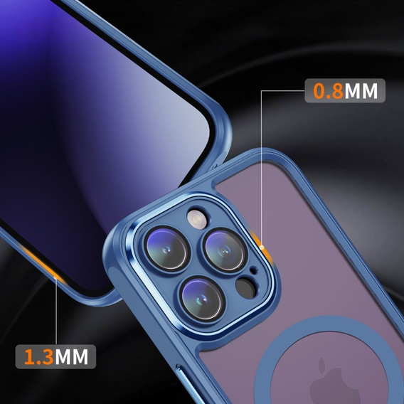 Чехол для iPhone 14 Pro, ERBORD Impact Guard, MagSafe, синий