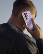 Чохол для Samsung Galaxy S25 Ultra, Leather Rhombus, фіолетовий