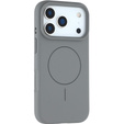 Силиконовый чехол для iPhone 17 Pro, для MagSafe, противоударный, серый