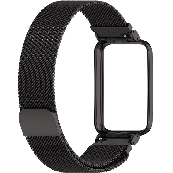 Металический браслет с чехлом для часов Xiaomi Mi Band 7 Pro, Black