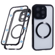 Магнітний чохол Dual Glass MagSafe для iPhone 16 Pro Max, чорний