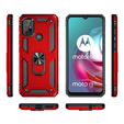 Бронированный Чехол до Motorola Moto G10/G30, Nox Case Ring, красный