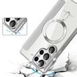 Чохол-книжка для Samsung Galaxy S25 Ultra, RFID Wallet MagSafe CamShield, сріблястий