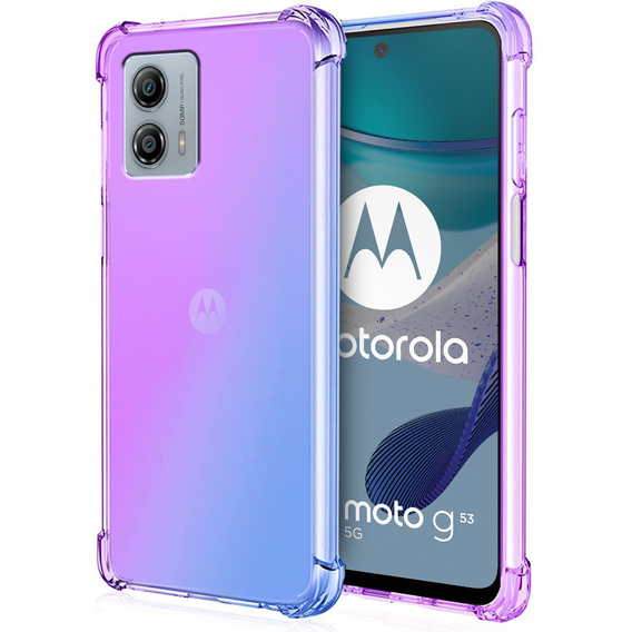 Чохол для Motorola Moto G53 5G, Gradient Dropproof, Фіолетовий / синій