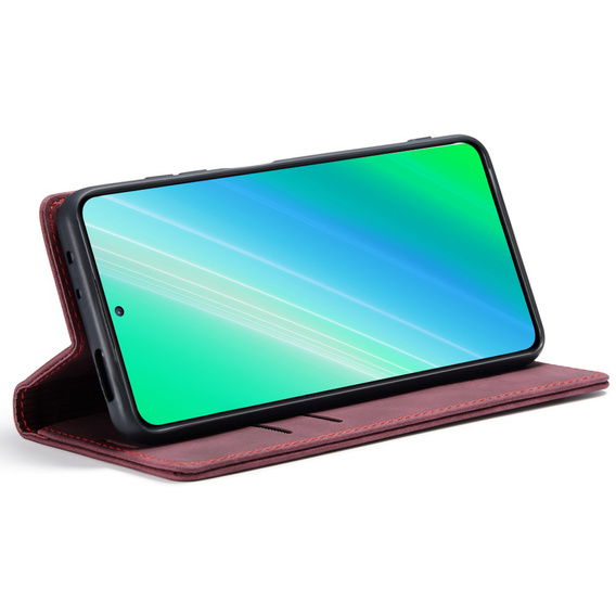 Чохол для Samsung Galaxy A54, ERBORD Vintage, гаманець з клапаном, червоний