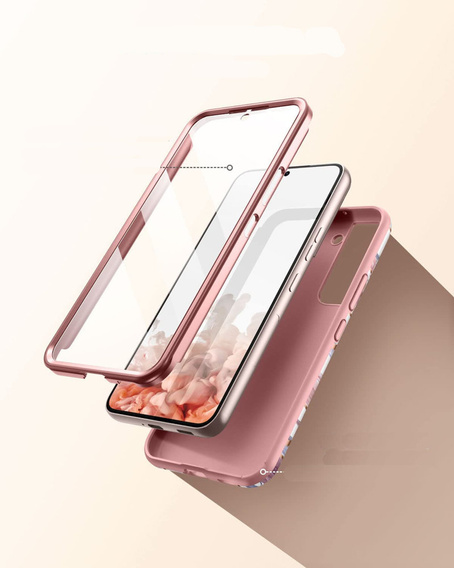 Чoхол до Samsung Galaxy S22, Suritch Full Body Marble, рожевий