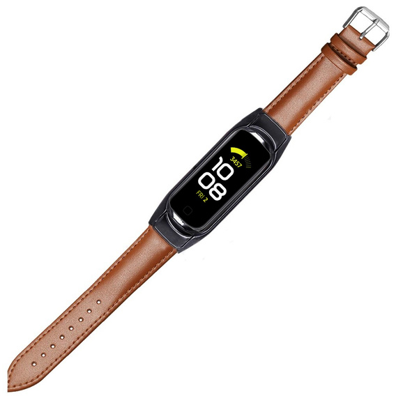 Кожаный ремешок для часов Samsung Galaxy Fit 2 SM-R220, Brown