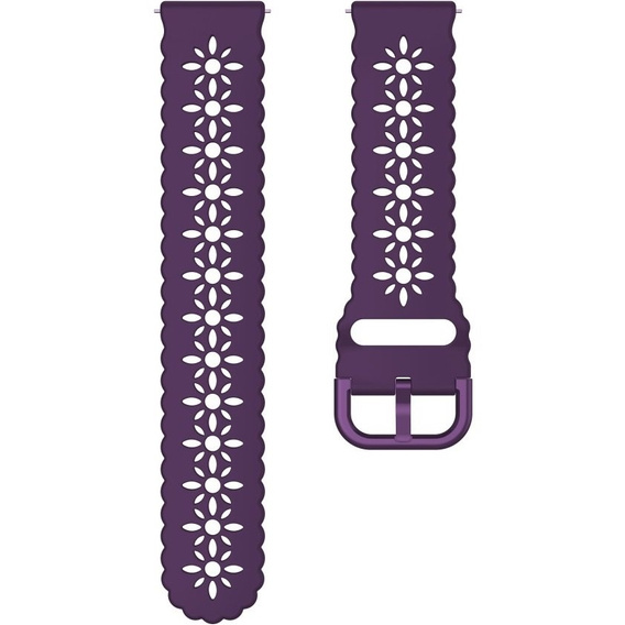 Силиконовый ремешок 22mm Soft Hollowed-out, Dark Purple
