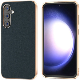 Чехол до Samsung Galaxy S23 FE, Cowhide Leather, зелёный