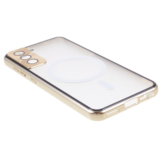 Магнітний чохол Dual Glass MagSafe для Samsung Galaxy S21+ Plus, золотий