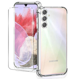 Чехол для Samsung Galaxy M34 5G, Anti-Shock, прозрачный + стекло 9H