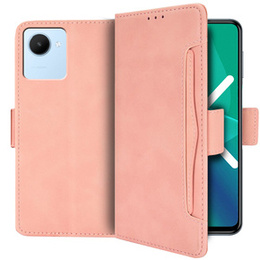Футляр з клапаном для Realme C30 / Narzo 50i Prime, Card Slot, рожевий
