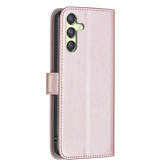 Чохол-книжка для Samsung Galaxy A25 5G, BINFEN Wallet, рожевий + скло 9H