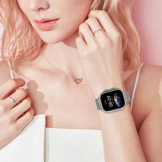 Стальной браслет для Apple Watch 1/2/3/4/5/6/7/8/SE/ULTRA 42/44/45/49 MM - серый