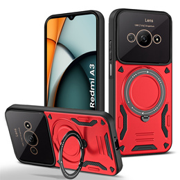 Броньований чохол для Xiaomi Redmi A3, Magnetic Ring, червоний