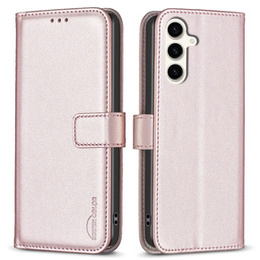 Чохол-книжка для Samsung Galaxy S23 FE, BINFEN Wallet, рожевий + скло 9H