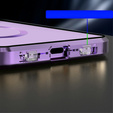 Магнітний чохол Dual Glass MagSafe для iPhone 15 Pro Max, фіолетовий