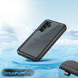 IP68 водонепроникний чохол для Samsung Galaxy A55 5G, Redpepper, чорний