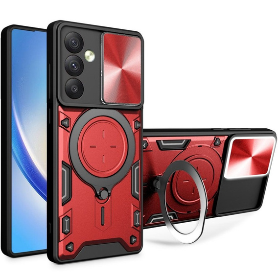 Бронированный чехол для Samsung Galaxy A54 5G, CamShield Slide, красный