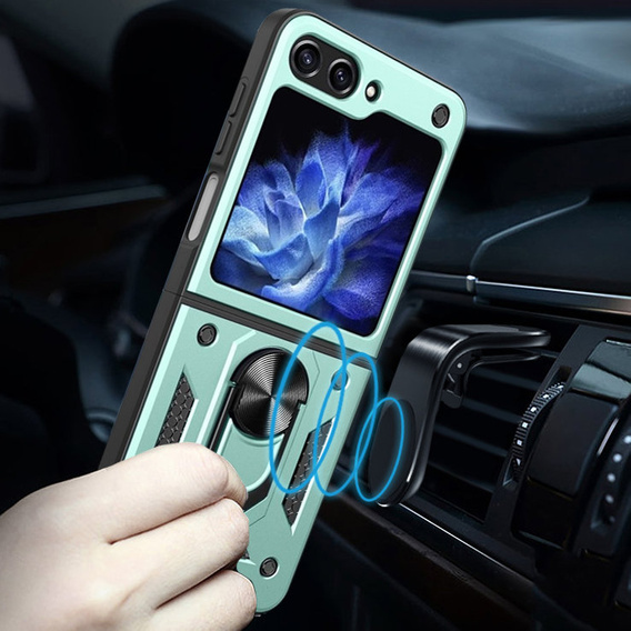 Броньований Чoхол до Samsung Galaxy Z Flip5 5G, Nox Case Ring, зелений