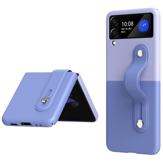 Чохол Wristband Kickstand для Samsung Galaxy Z Flip3 5g, Blue / Purple