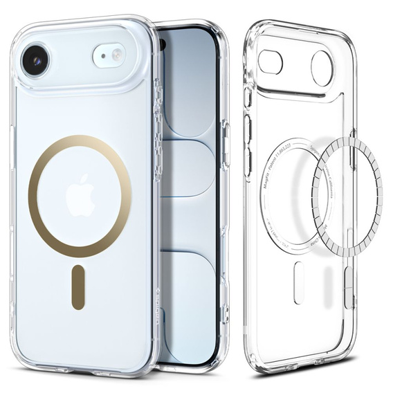 Spigen Ultra Hybrid MagSafe чохол для iPhone Air, прозорий / золотий